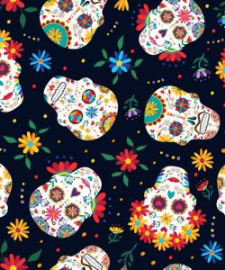 Traditional Flower Skulls